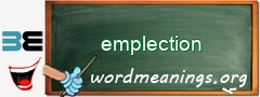 WordMeaning blackboard for emplection